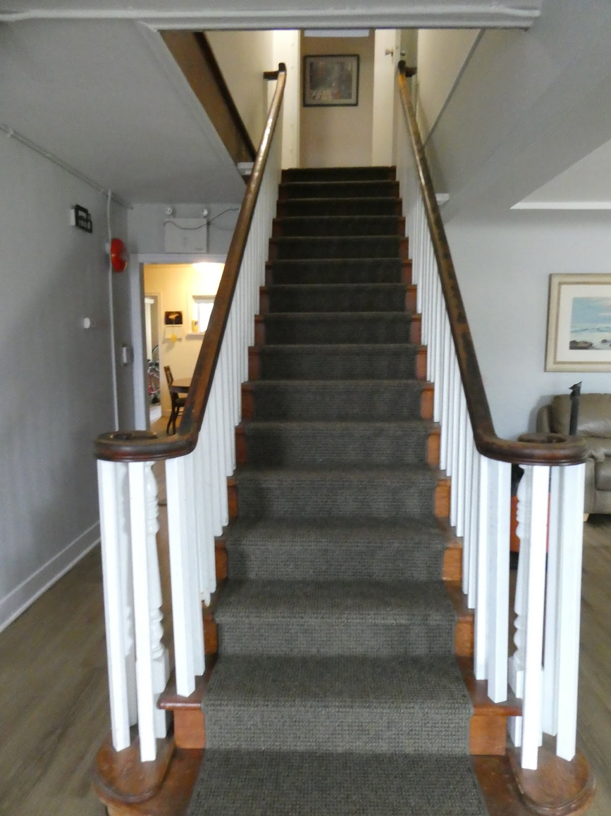 A freshly finished interior staircase by Himer & Associates