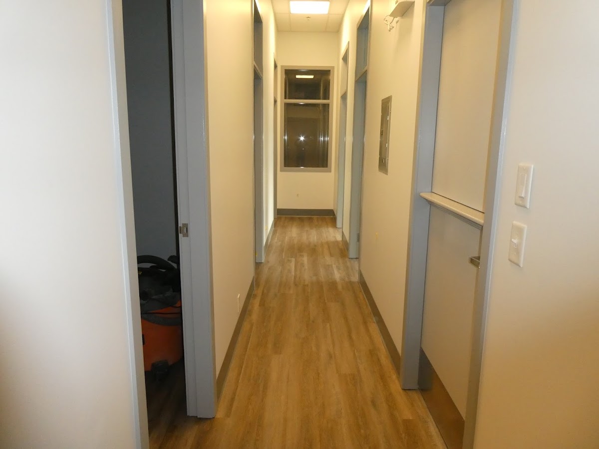Hallway, fresh walls and new flooring